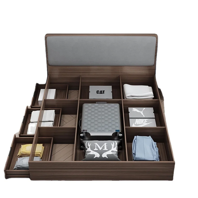 Modern Hydraulic Lift Up Luxury Bedroom Wooden Bed Frame Furniture Underbed Storage Compartment MARINO Bed With Storage