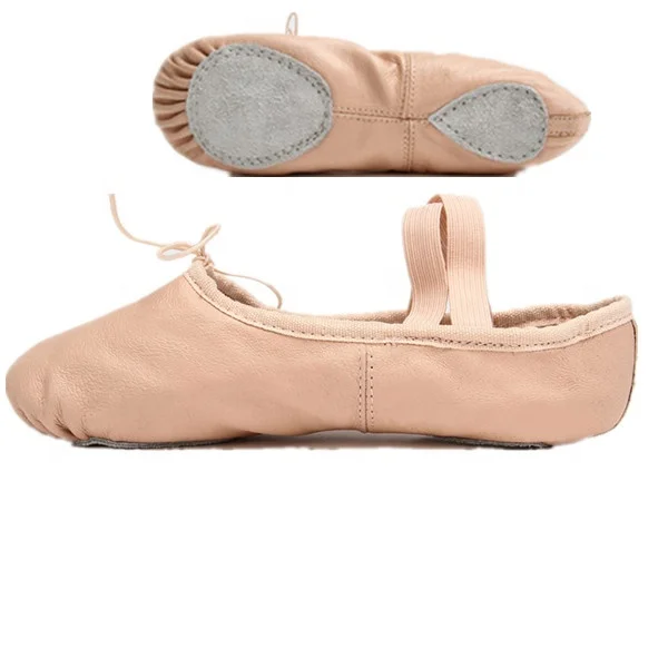 Leather practice ballet dance shoes wholesale ballet flat practice slipper