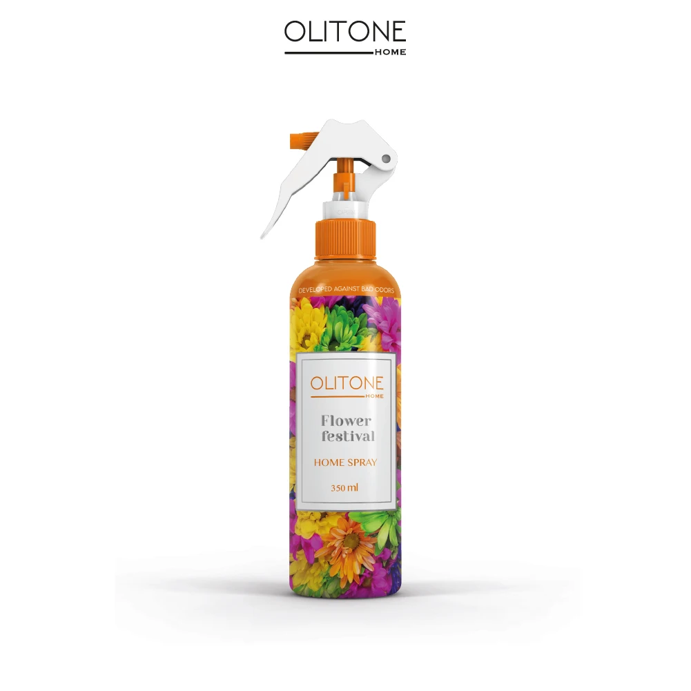 OLITONE Essential Oil Home Spray 350ml Air Freshener Spray for Home Office bathroom Flower Festival Fragrance made in Turkey