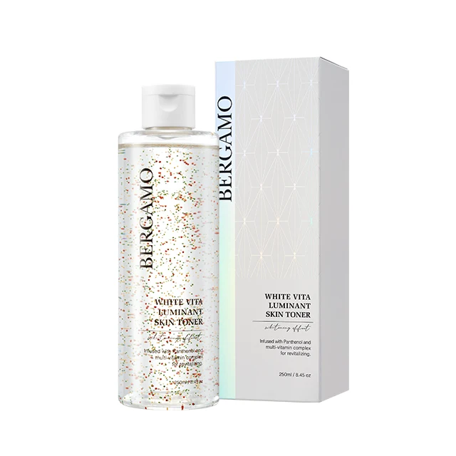 BERGAMO WHITE VITA LUMINAN SKIN TONER 250ml curelty-free made in Korea enhance vitamin radiance care whitening cruelty free