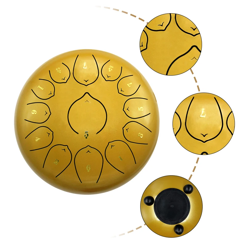 Могут поставляться напрямую стали язык барабан 12 дюймов 13 тонов релаксации инструмент