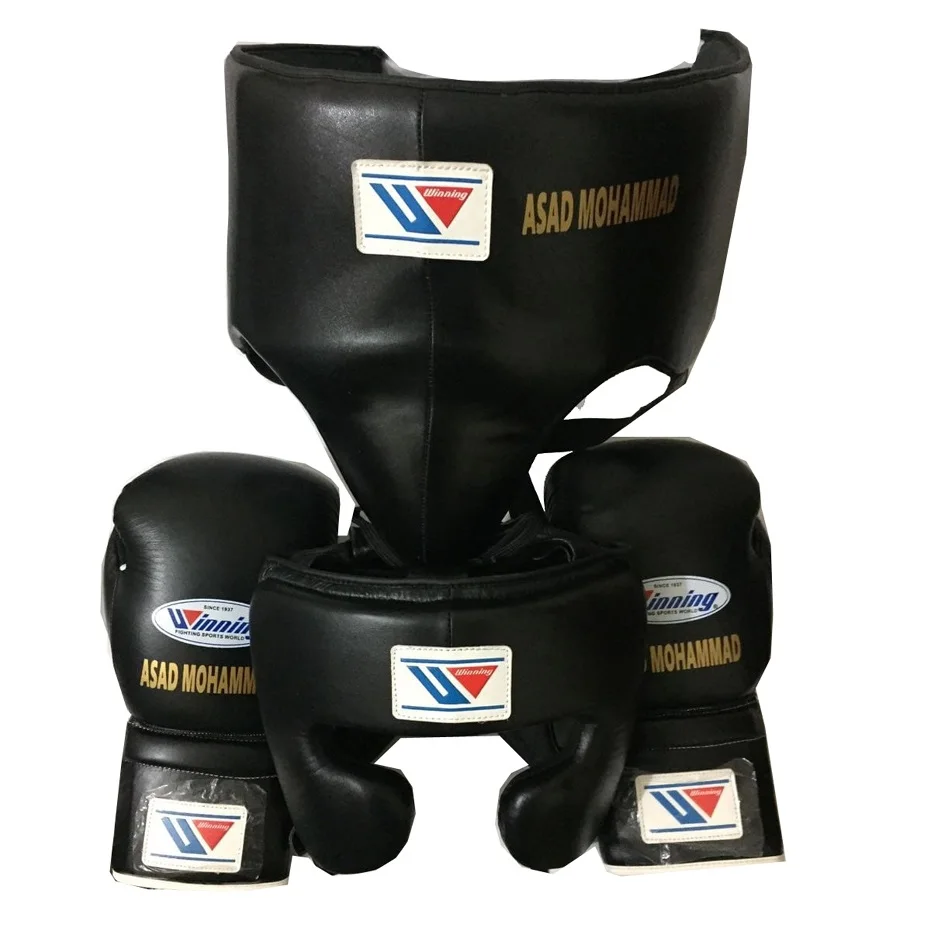 PIH-1390 изготовленным на заказ логосом из коровьей кожи боксерские перчатки защита головы фокус колодки паха Муай Тай Боксерские перчатки с двигателем внутреннего сгорания ММА Обучение