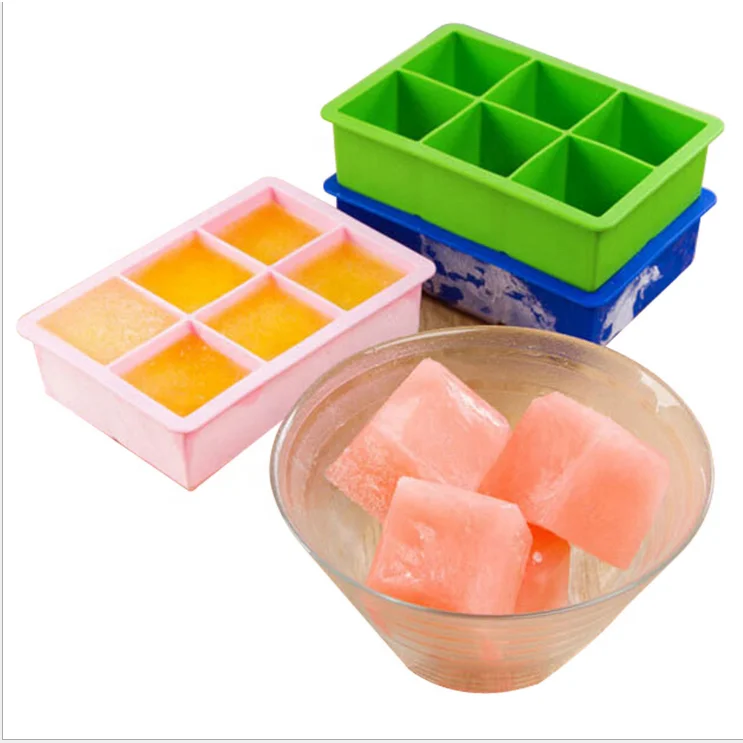 6 шт. квадратная силиконовая форма для льда