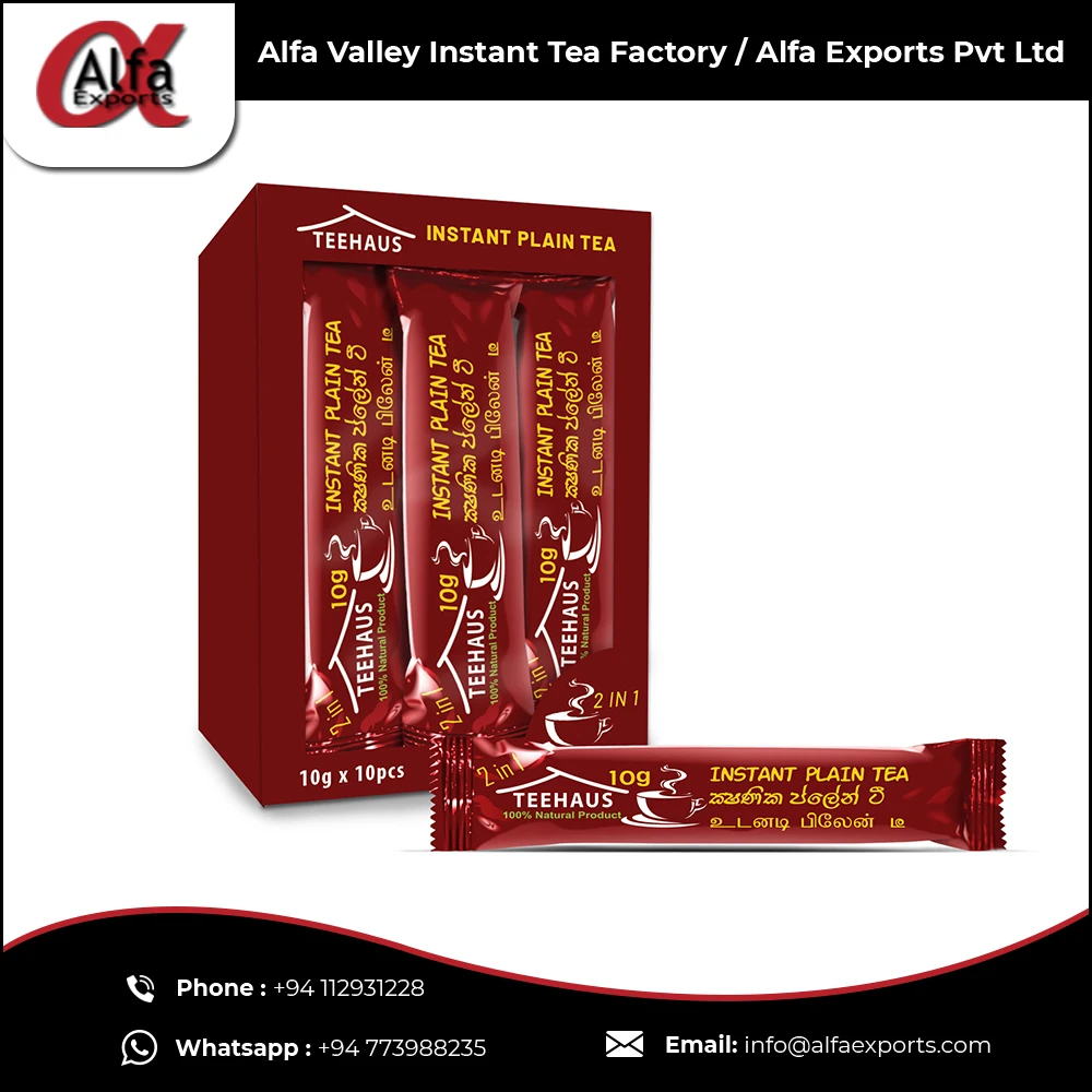 
Super Nutritious Great Taste Instant 2in1 Premix Ceylon Plain Tea Powder in 10g Sachets At Half Rate 
