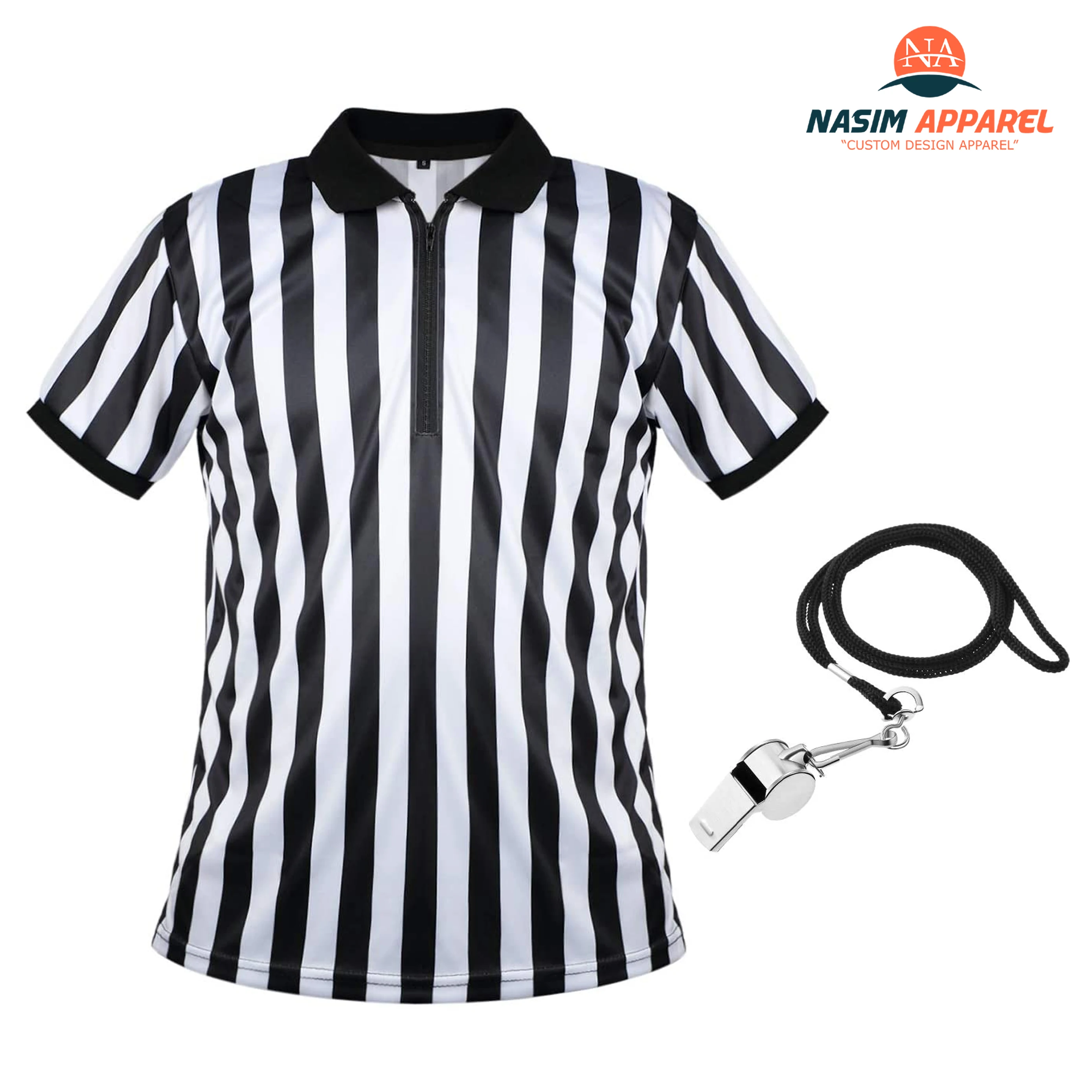  Рубашка в черно-белую полоску для официального судьи