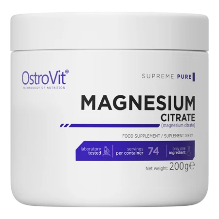 
OstroVit Magnesium Citrate 200 g pure powder energy healthy teeth and bones reduction of tiredness and fatigue 