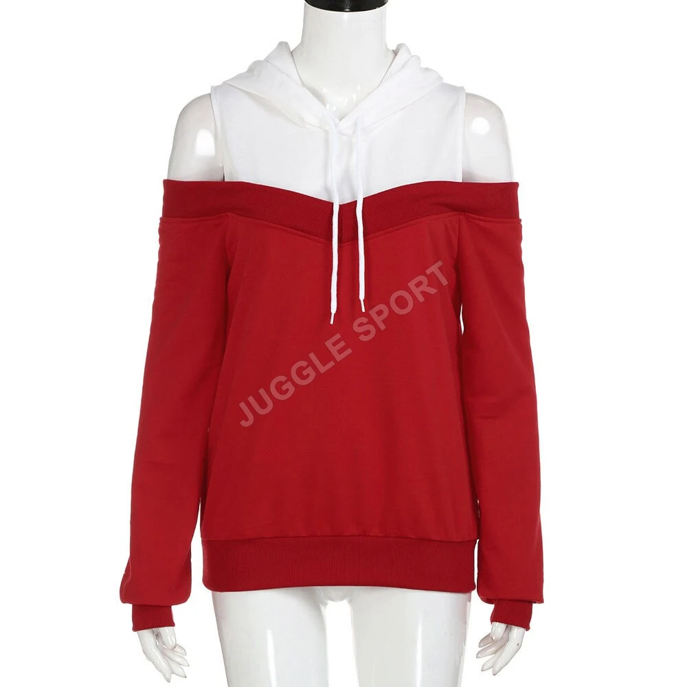 
Лидер продаж 2020, Женская толстовка с открытыми плечами и длинными рукавами, свитшот, пуловер, топы с капюшоном, женские толстовки, свитшоты 