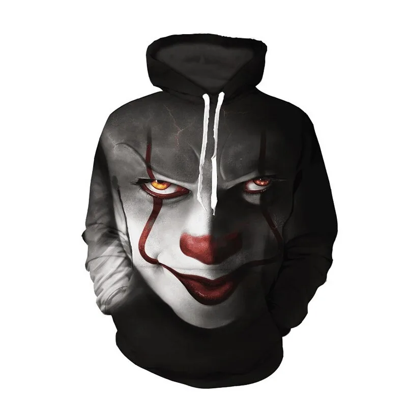 2023 New Arrival Personality Hoodies Horror Movies 3D Sublimation Printed Pullover Men Women Casual Oversized Hooded Sweatshirts