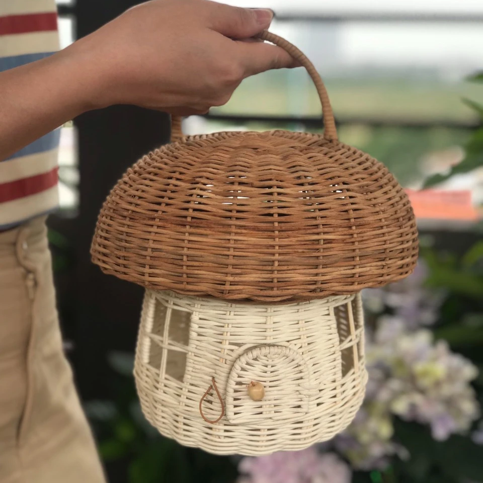 Wholesales cheapest rattan mushroom for home decoration from Vietnam