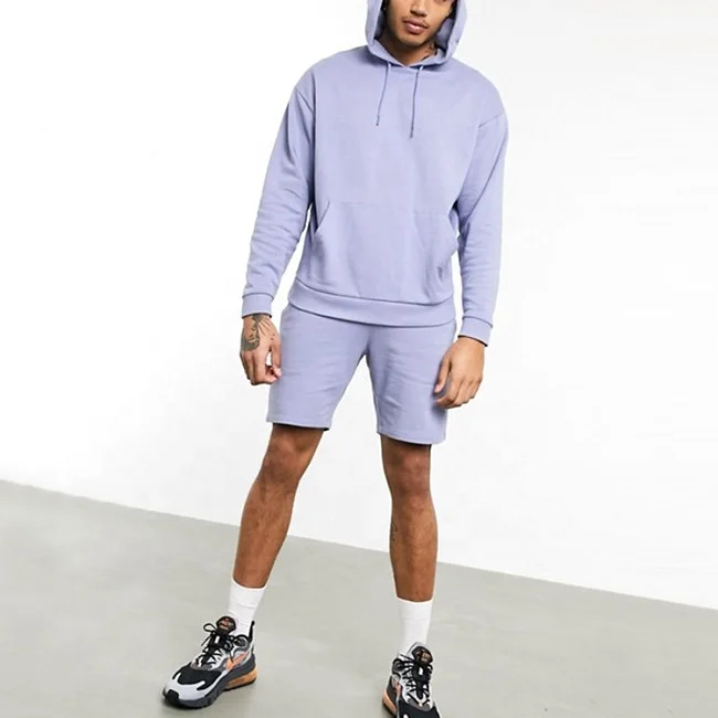 
 Изготовление на заказ толстовка с принтом большого размера и тонкие шорты спортивный костюм мужской комплект из двух предметов  