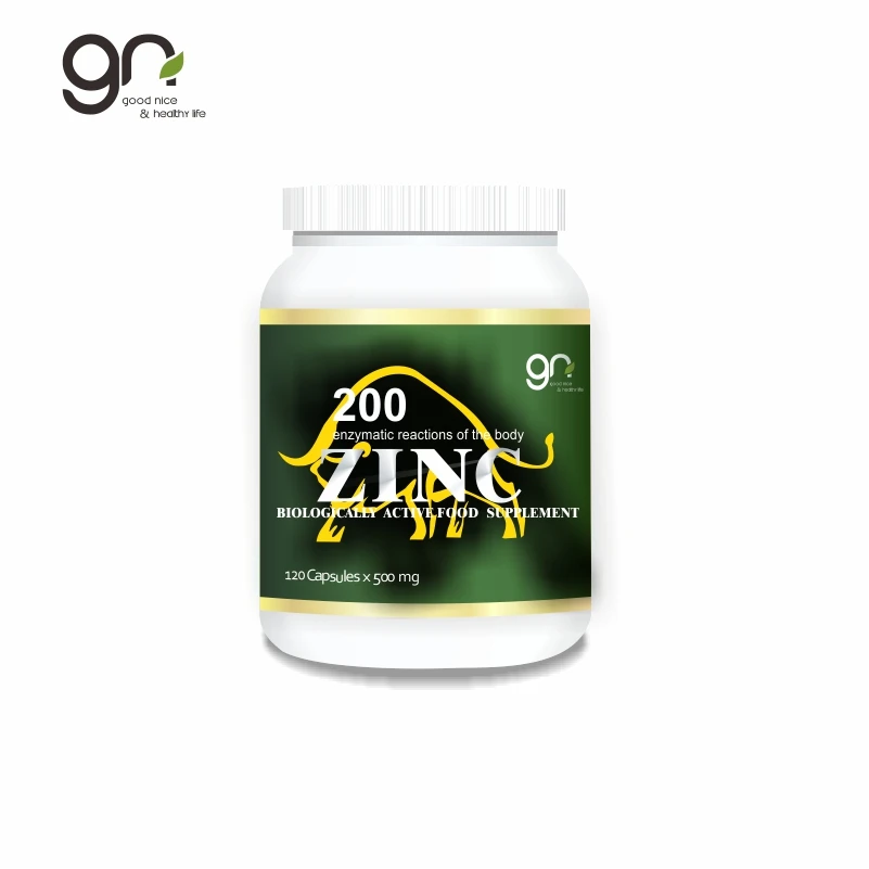 
The Zinc capsules 200 kinds enzymatic reactions of the body effect in biologically active food supplement 