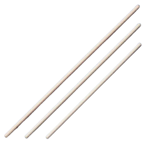 Polypropylene white Stirring Rods with flat bottom at one end