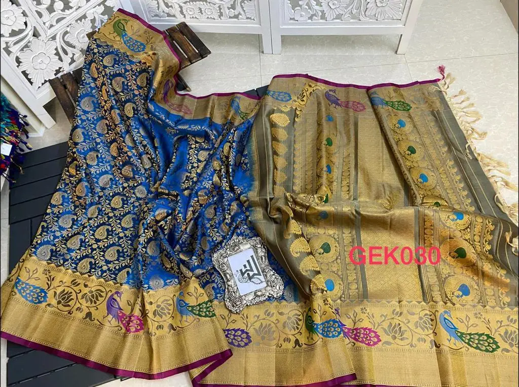 Gadwal pure silk brocket sari saree