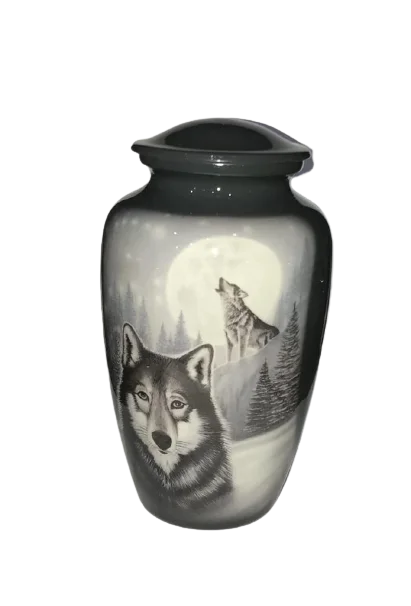 Высококачественная алюминиевая металлическая урна для кремации хранилище человеческого ясеня красивая декоративная с принтом