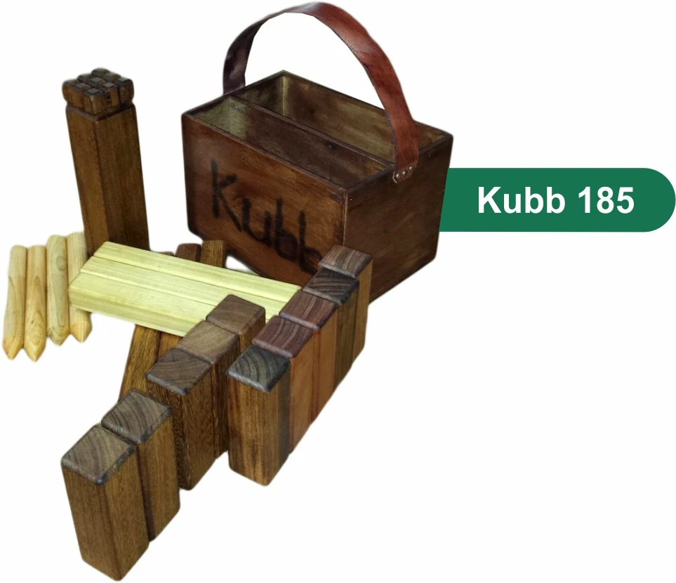 Переработанный деревянный набор kubb с индивидуальным дизайном, цветом и логотипом для игр внутри и вне помещений