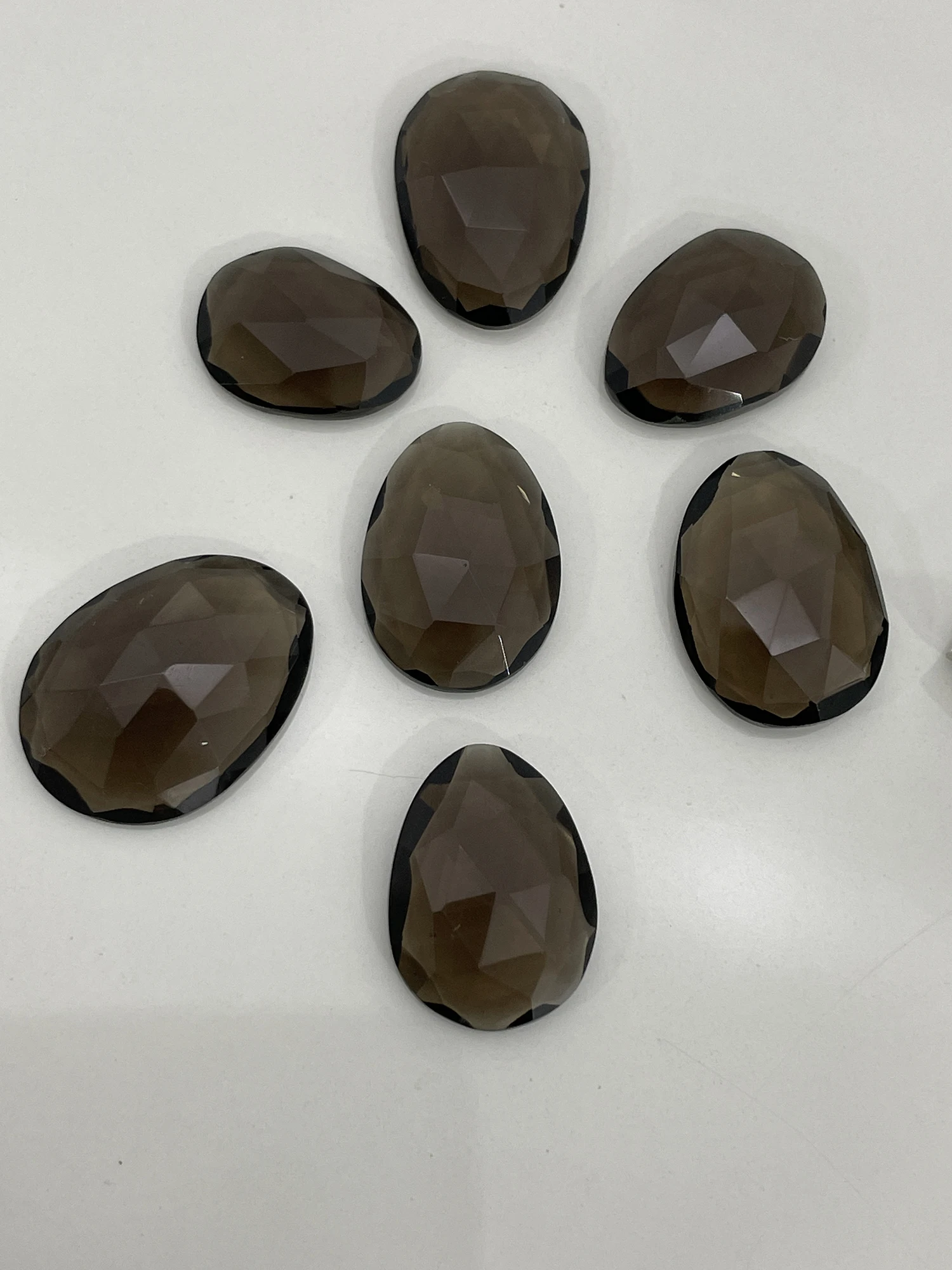 
Smoky Topaz Rose Cut Gem Stone Loose Gemstone 