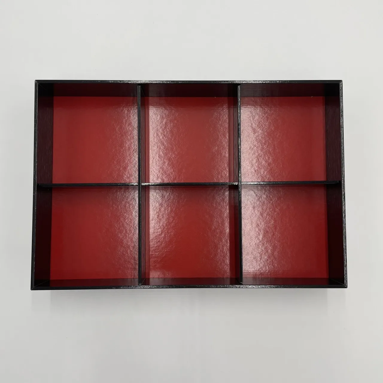 Paper black take away food container restaurant to go sushi packaging six compartment