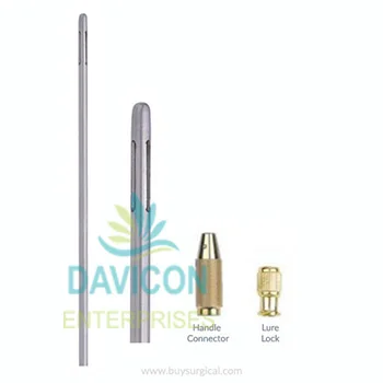 Mercedes LIPOSUCTION Cannula with Three Lateral Holes Manual Power Source Stainless Steel and Plastic Materials