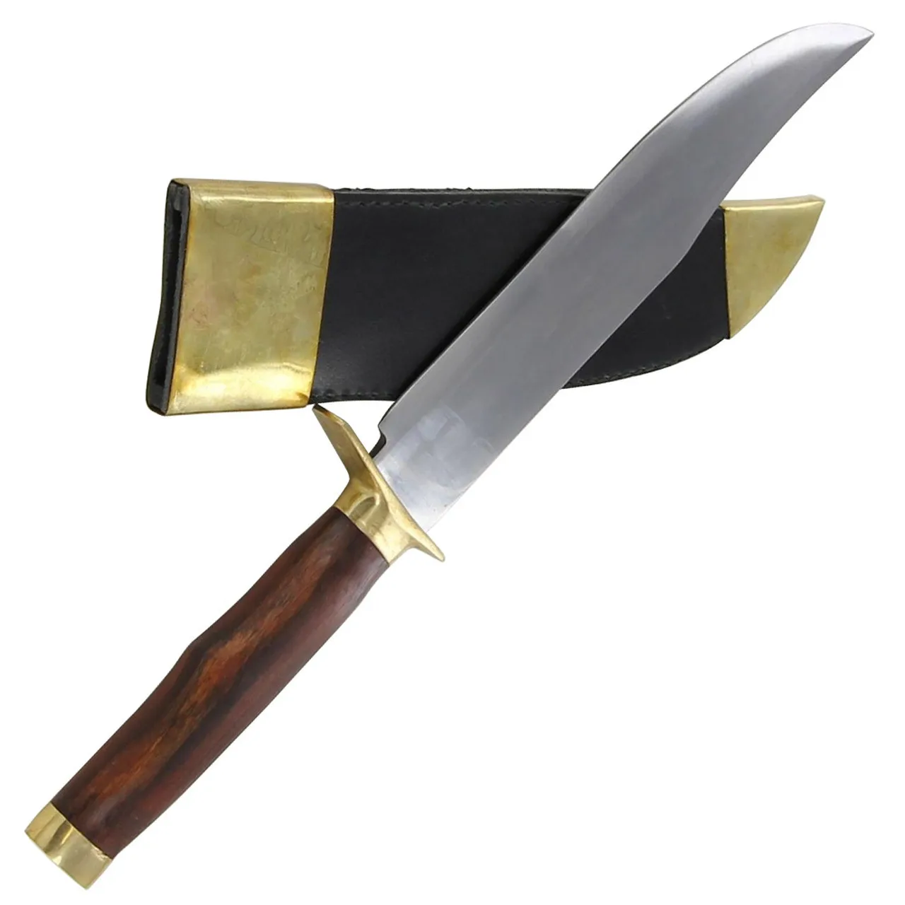 
Full Tang Deep Tide Fixed Blade Knife Damascus Steel Bowie Hunting Knife with Free Sheath 