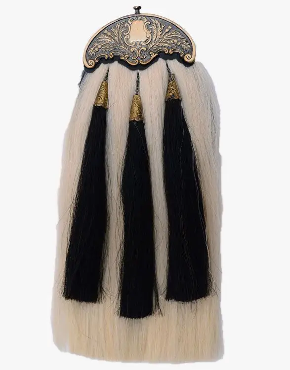  Черные лошадиные волосы Sporran с Plan Cantle