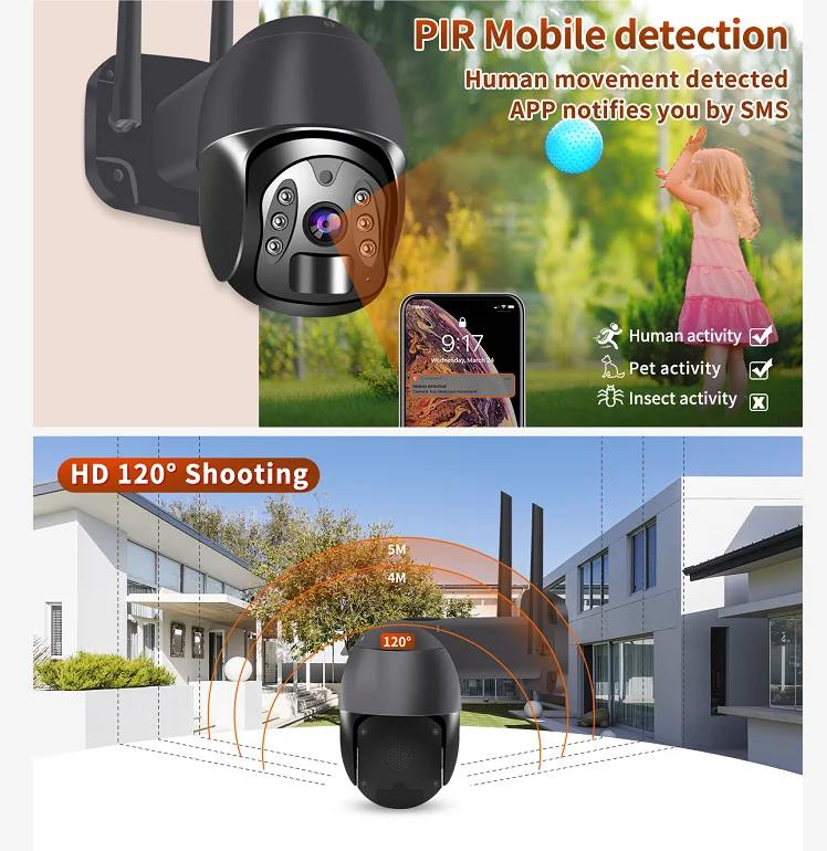 OEM 1080P Solar Panel Security PTZ Surveillance Camera Tuya Smart 4G Sim Card Solar Powered CCTV Camera Outdoor Solar Camera