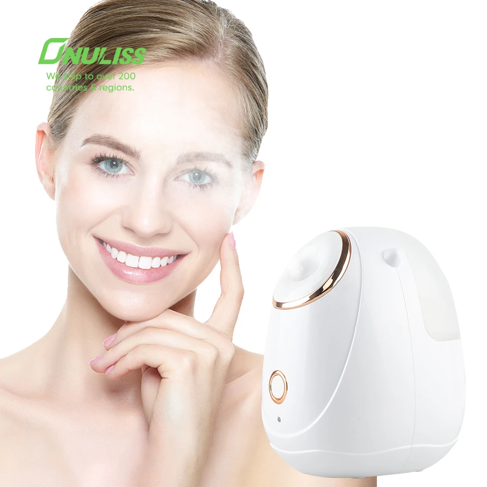 2 in 1 Tiny Facial Steamer Series Hot Nano Towel Warmer Mist Ionic Facial Spa Pink Facial Steamer with Lamp