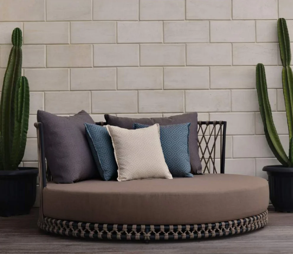 Multifunction Durable Metal Dayak Day Bed Minimalist Modern Indoor Furniture
