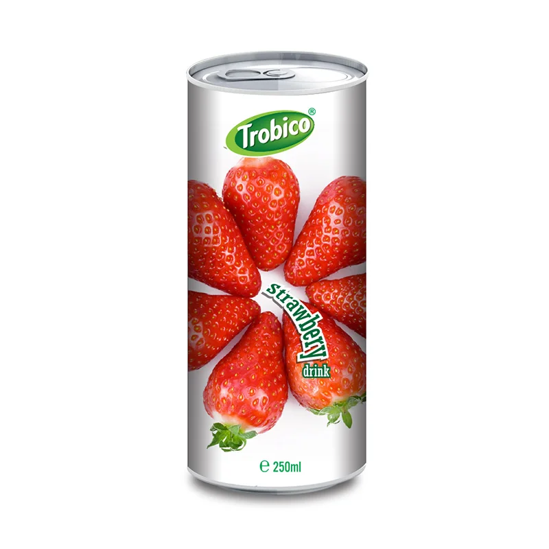 Good Taste Trobico Brand 250mL alu slim can Strawberry Fruit Juice Drink
