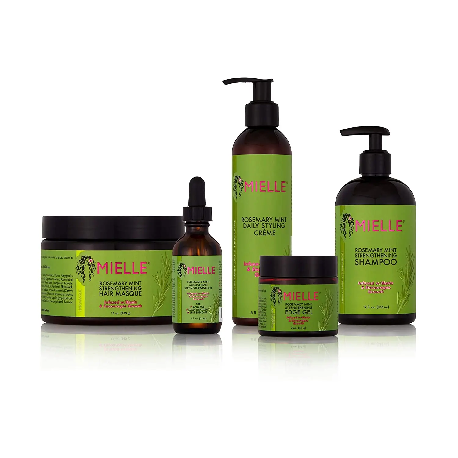 Mielle Organics Rosemary Mint Scalp & Hair Strengthening Oil, Infused w/Biotin and Encourages Growth