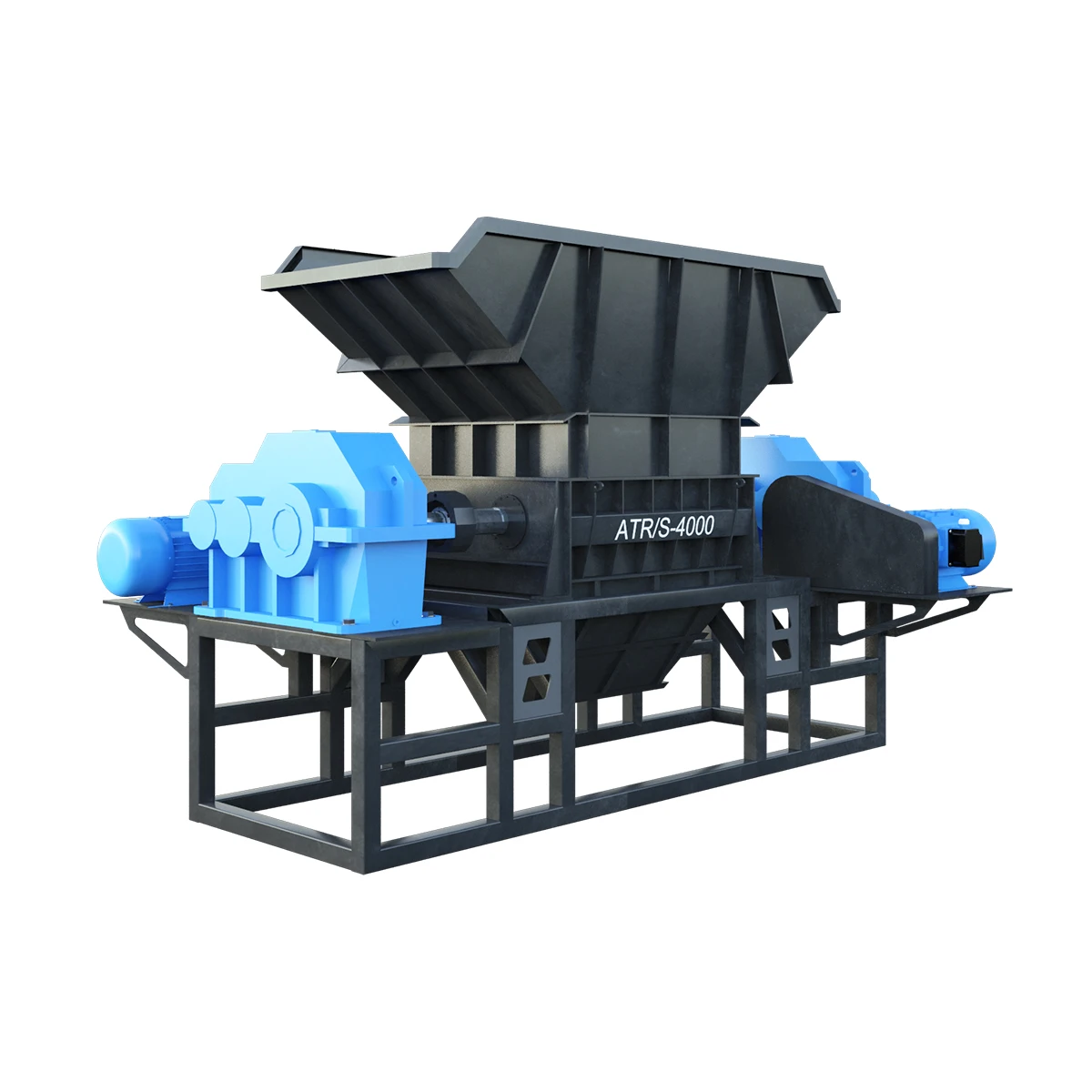 Two-shaft industrial Shredder ATR/S 4000 recycling for processing construction & household waste and other solid waste