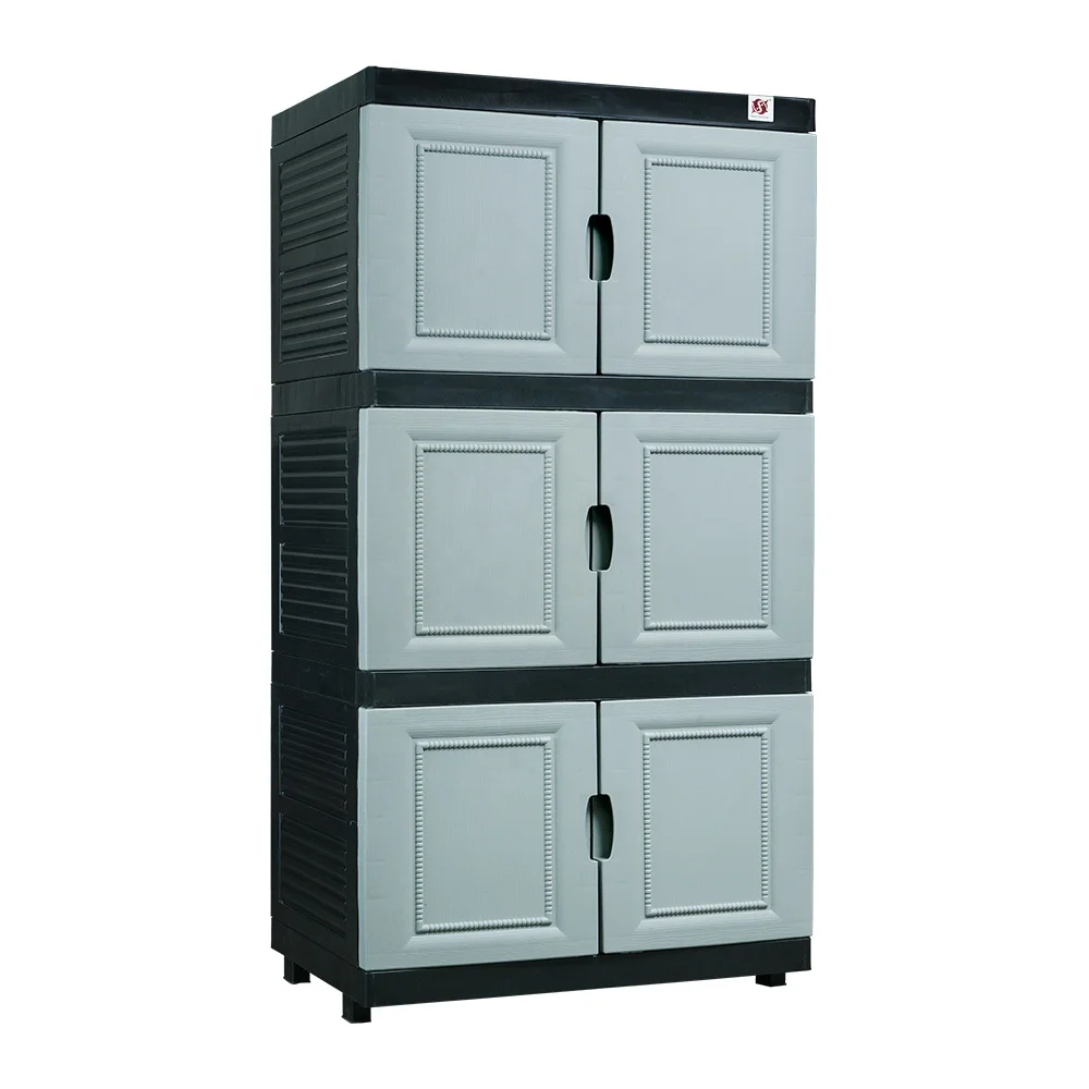 2023 Best Selling Wholesale 3 Tier Plastic Storage Cabinet Modern Design with Door Best for Home and Office Self Installation
