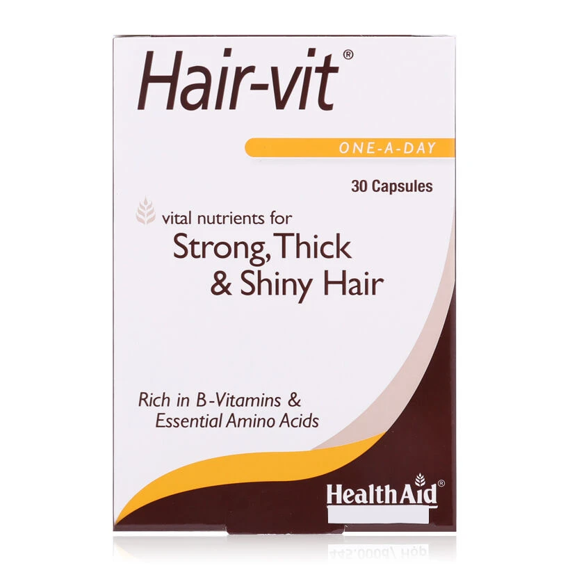 
Hair Vit - HealthAid - Box of 30 Capsules - Helps Prevent Hair Loss, Stimulate Hair Growth 