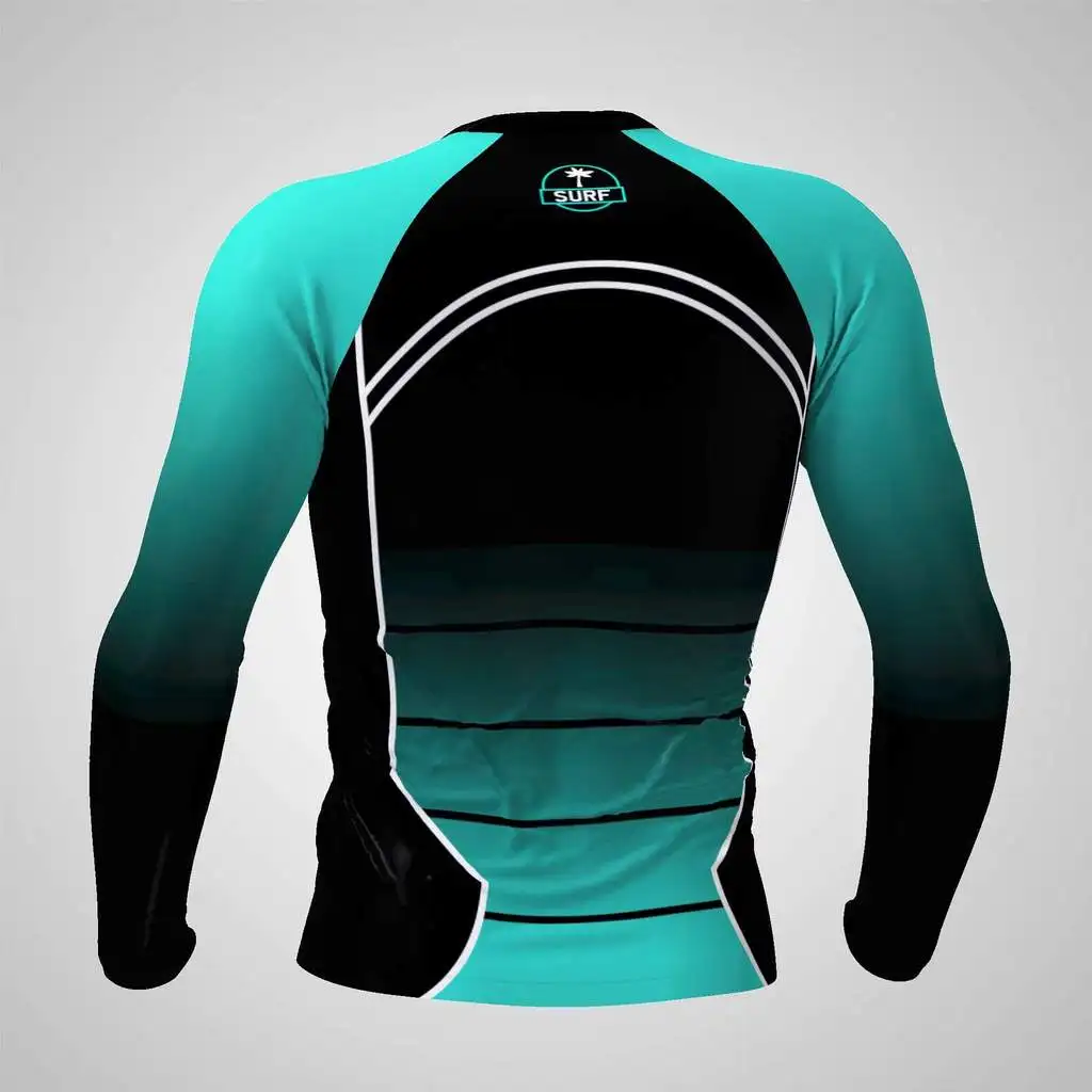 
Sublimation Printed Custom Logo Rash Guard Mma Bjj Surf Rashguard Long Sleeve Manufacturers 