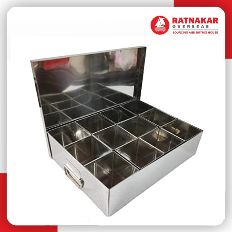 Direct Factory Masala Box Spice Dabba Stainless Steel Spice Box Organiser Herb & Spice Tools Spice & Pepper Shakers All Sizes