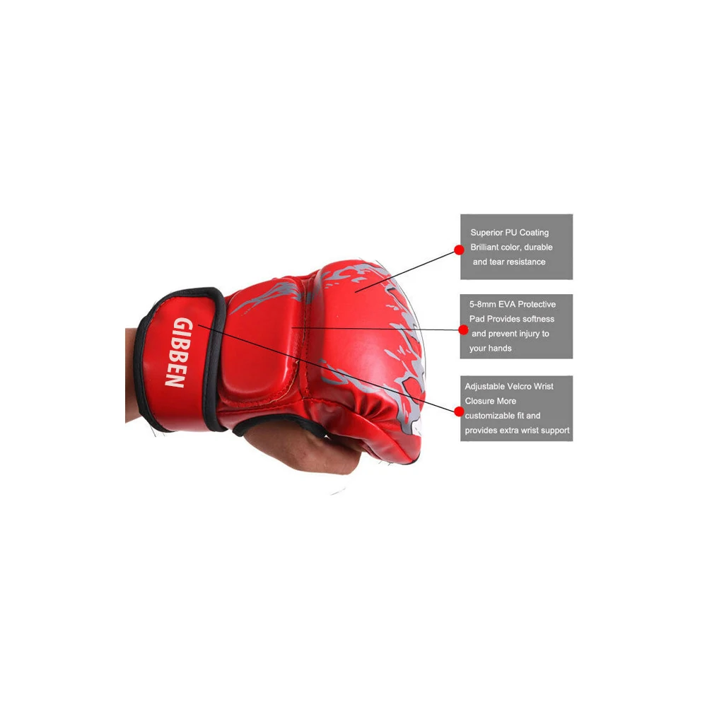 Leather PU Muay Thai Custom Design Boxing Gloves For Sale