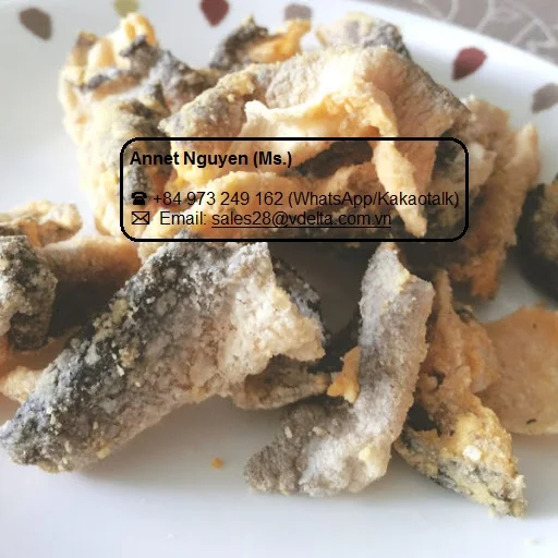 
CRISPY SALTED EGG SALMON AND BASA FISH SKIN SEAFOOD SNACK / ANNET +84 973 249 162 