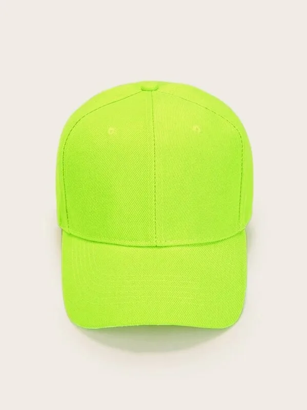 Men Neon Green Baseball Cap Custom Design Logo 6 Panel Baseball Cap Snapback Hats Hip Hop Mesh Sports Caps For Men