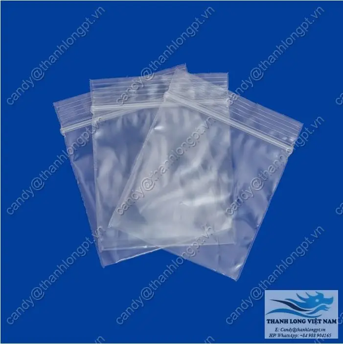 Plastic Reclosable Zipper Poly Packaging Wholesale Storage Bags Direct from Vietnam Food Coffee Screen Printing LDPE Recyclable