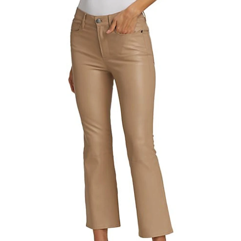 Get Your Street Swagger On with Hip Hop Style Camel PU Pants Perfect for Casual Wear and All Matching Looks