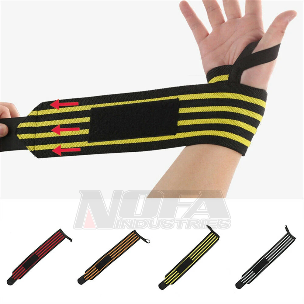 1Pair Wrist Weight Lifting custom cross training Weight Lifting Gym Wrist Wraps Gym Straps Support Grip