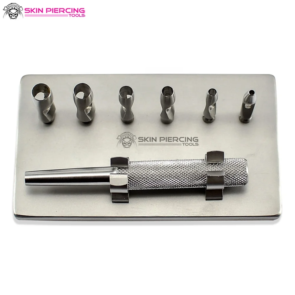 
High Quality Stainless Steel 6pcs Set of Keyes Dermal bunches, Dermal Biopsy Punch 4mm, 5mm, 6mm, 7mm 