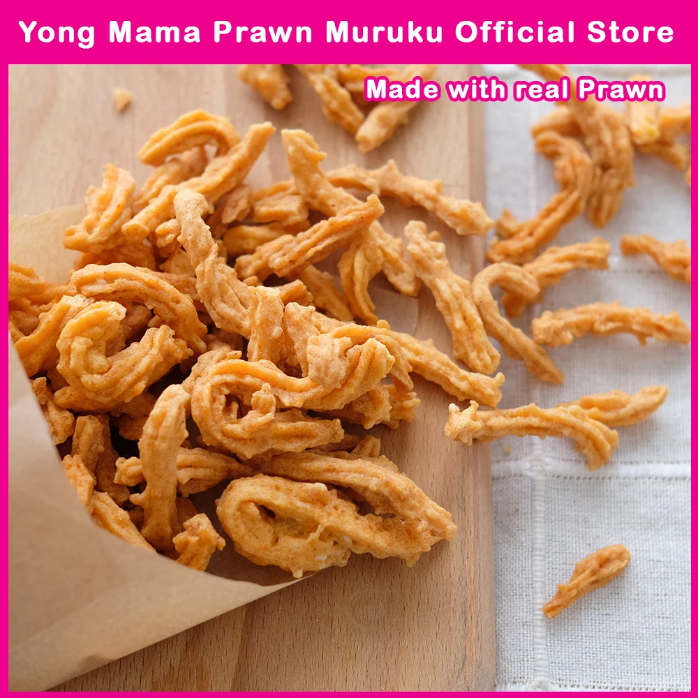 
Malaysia Wholesale Customize 4 flavors Shrimp Stick Prawn Crackers Murukku Prawn Muruku Spicy Hot Keropok Kerupuk Udang 