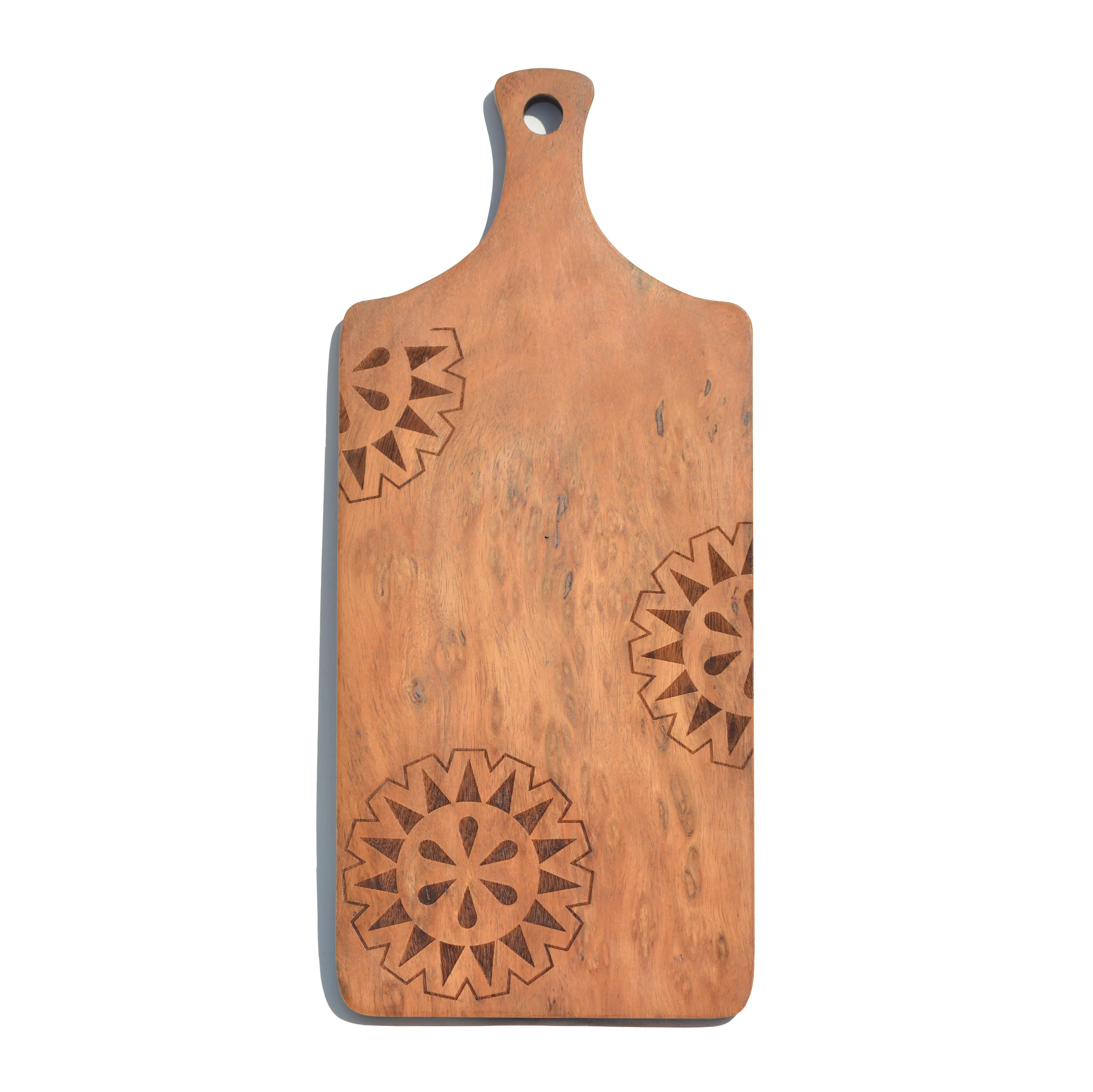 Bulk Cheap Acacia Wood Cutting Board with Handle Kitchen Home Kitchenware Different Design Butcher Chopping Block