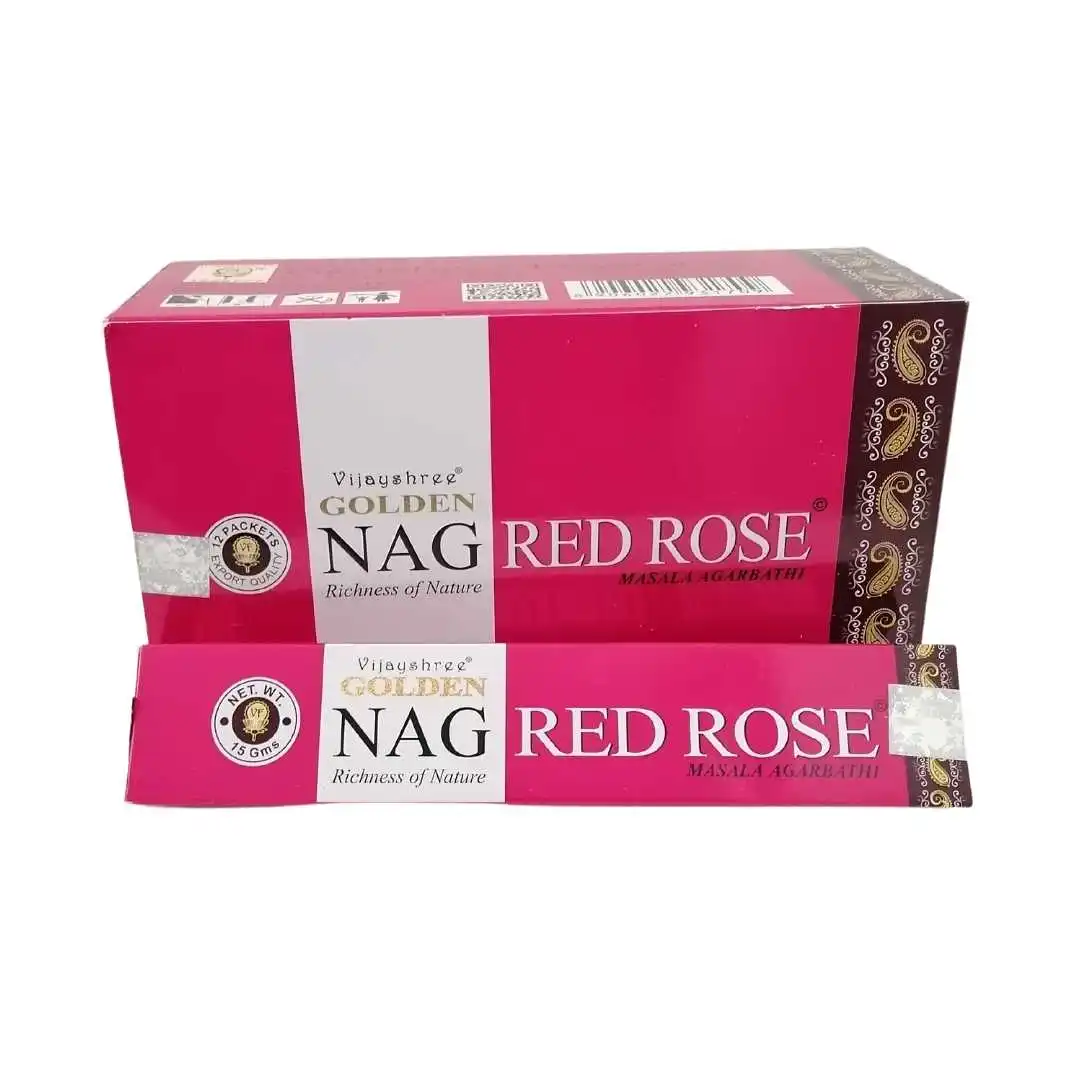Private Label Nag Red Rose 15gram Indian Incense Sticks