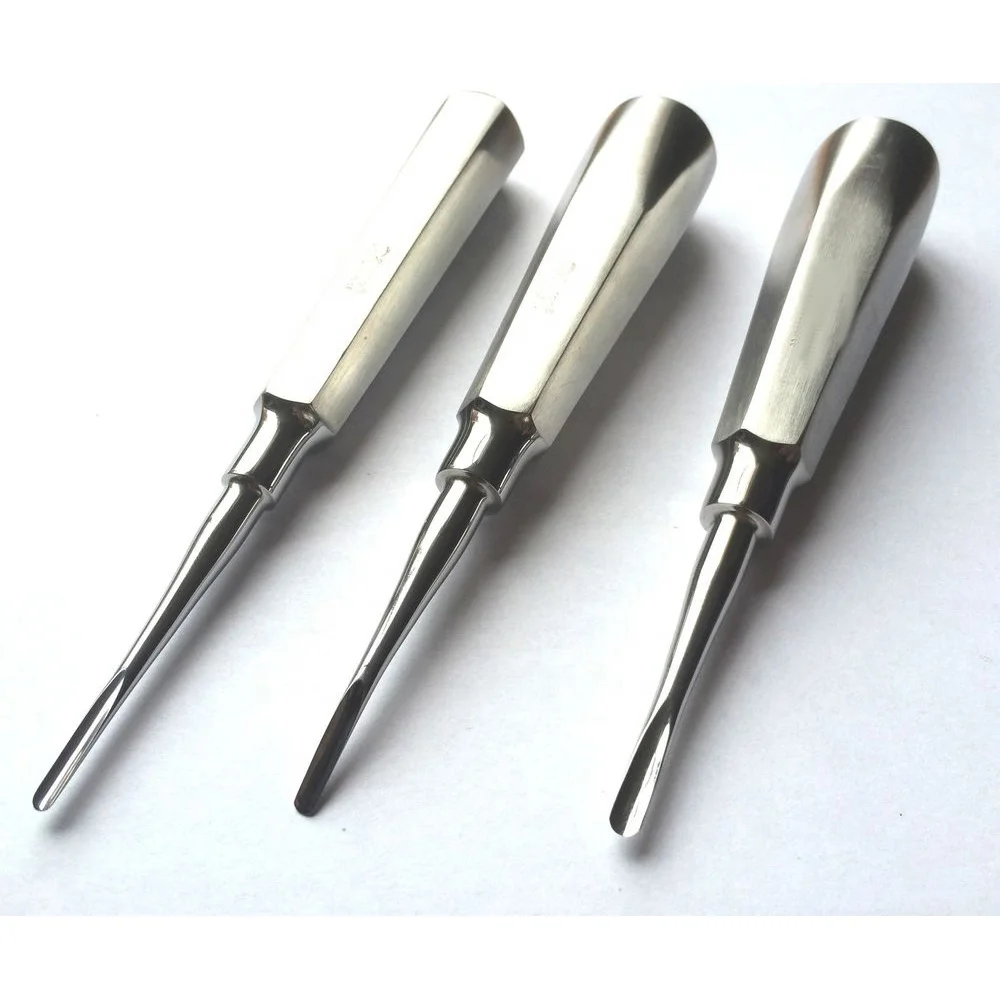 Dental Surgical Oral Sugery Tooth Elevators Roots Extracting Coupland Set of 3 With High Quality Stainless Steel