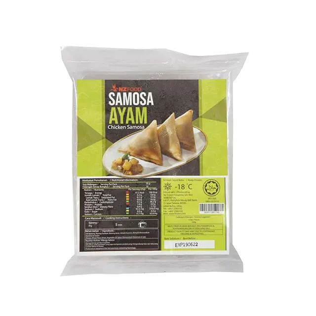 Халяльная замороженная еда NZ, курица Самоса, крутая упаковка, удобная упаковка, легко приготовить быстрозамороженные кондитерские изделия, всегда вкусные, Малайзия