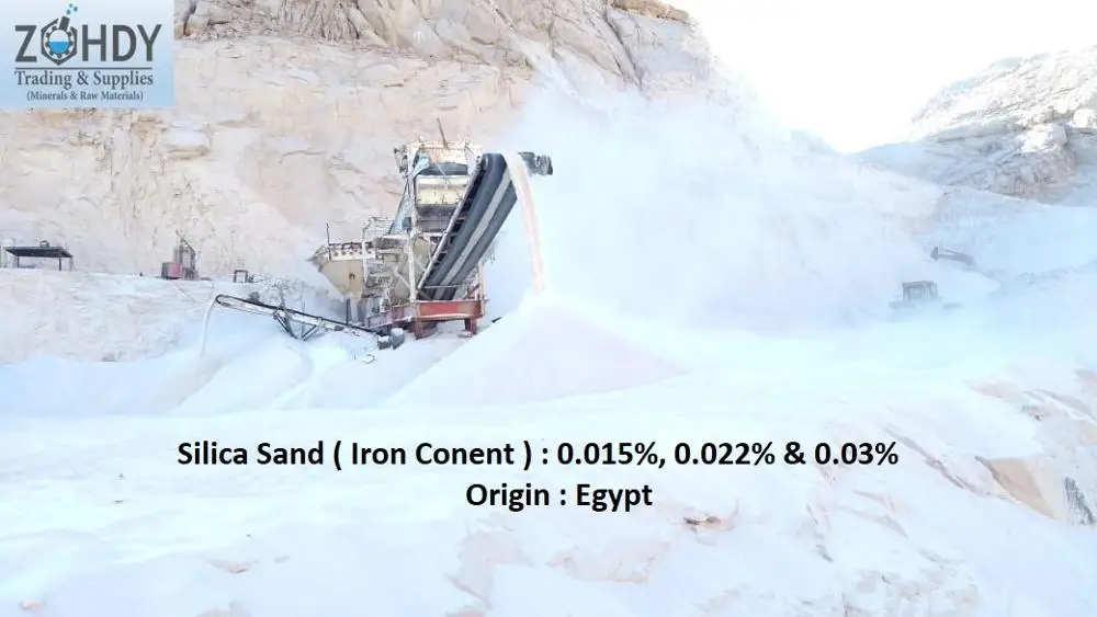 
Egypt Origin Silica Sand Purity 99.7% & Fe2O3 : 0.015-0.035 % Max 