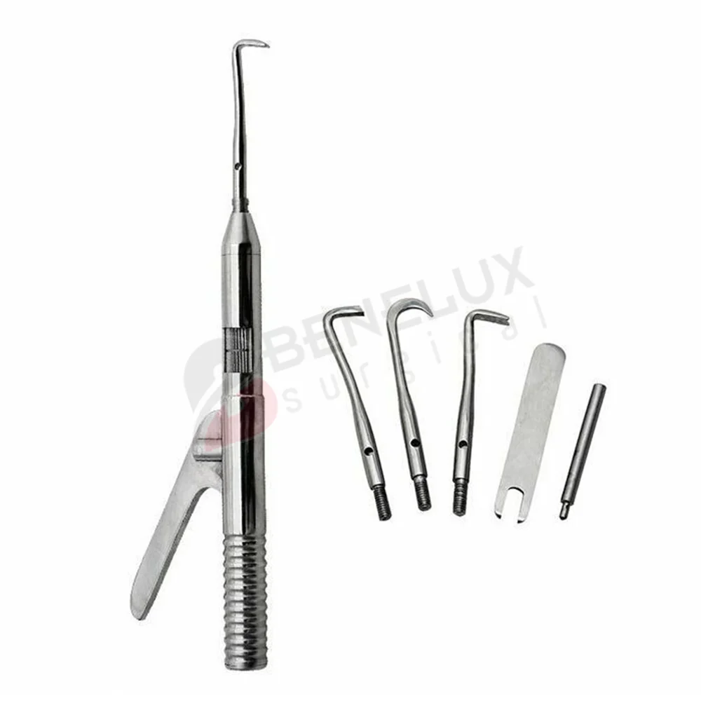 Стоматологический инструмент для удаления короны автоматический пистолет с 4 прикрепляемыми точками и гаечным ключом хирургические инструменты