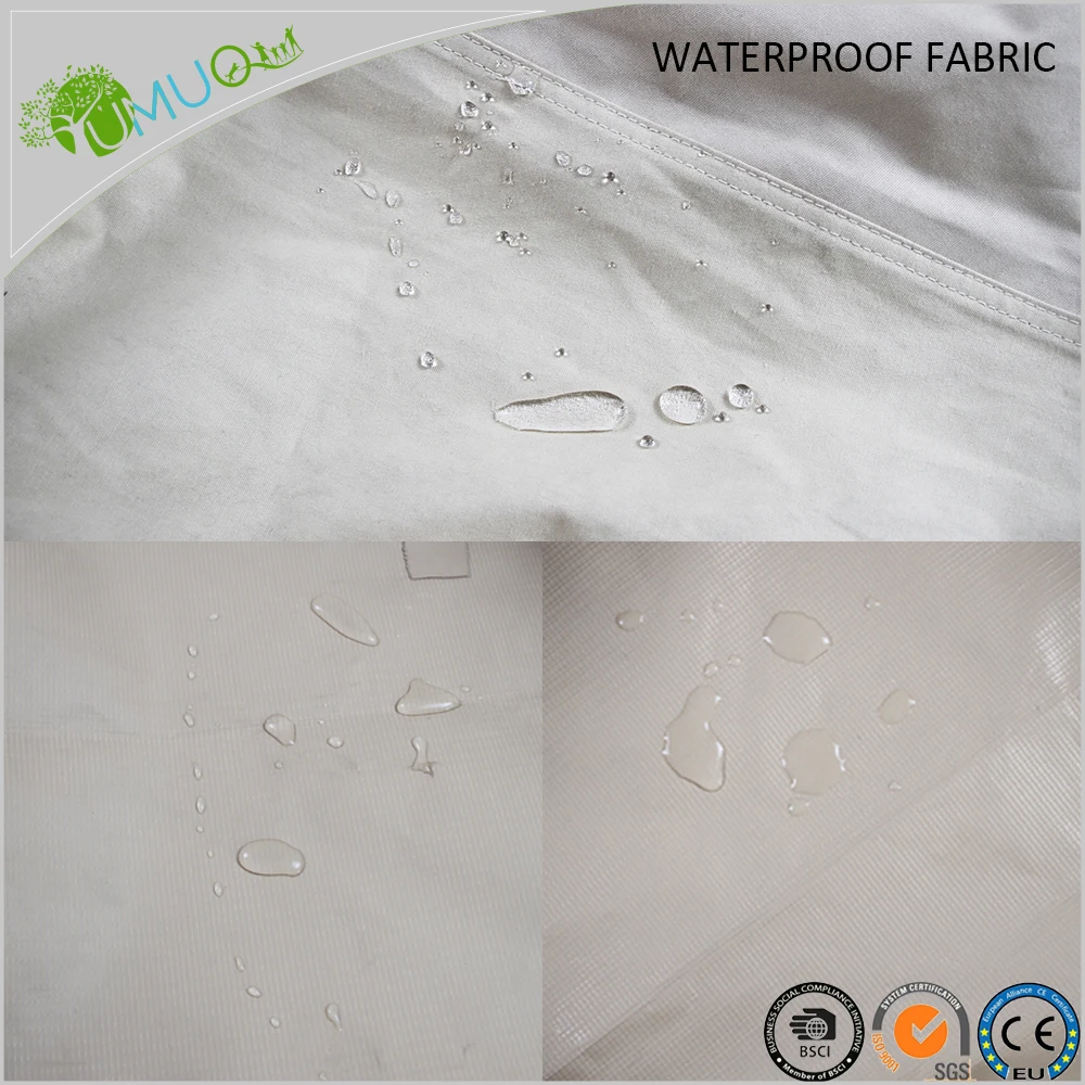 YumuQ 2.6M Waterproof Glamping Cotton Canvas Wall Tent, Luxury Camper Awning Tent for Outdoor Camping, Hotel