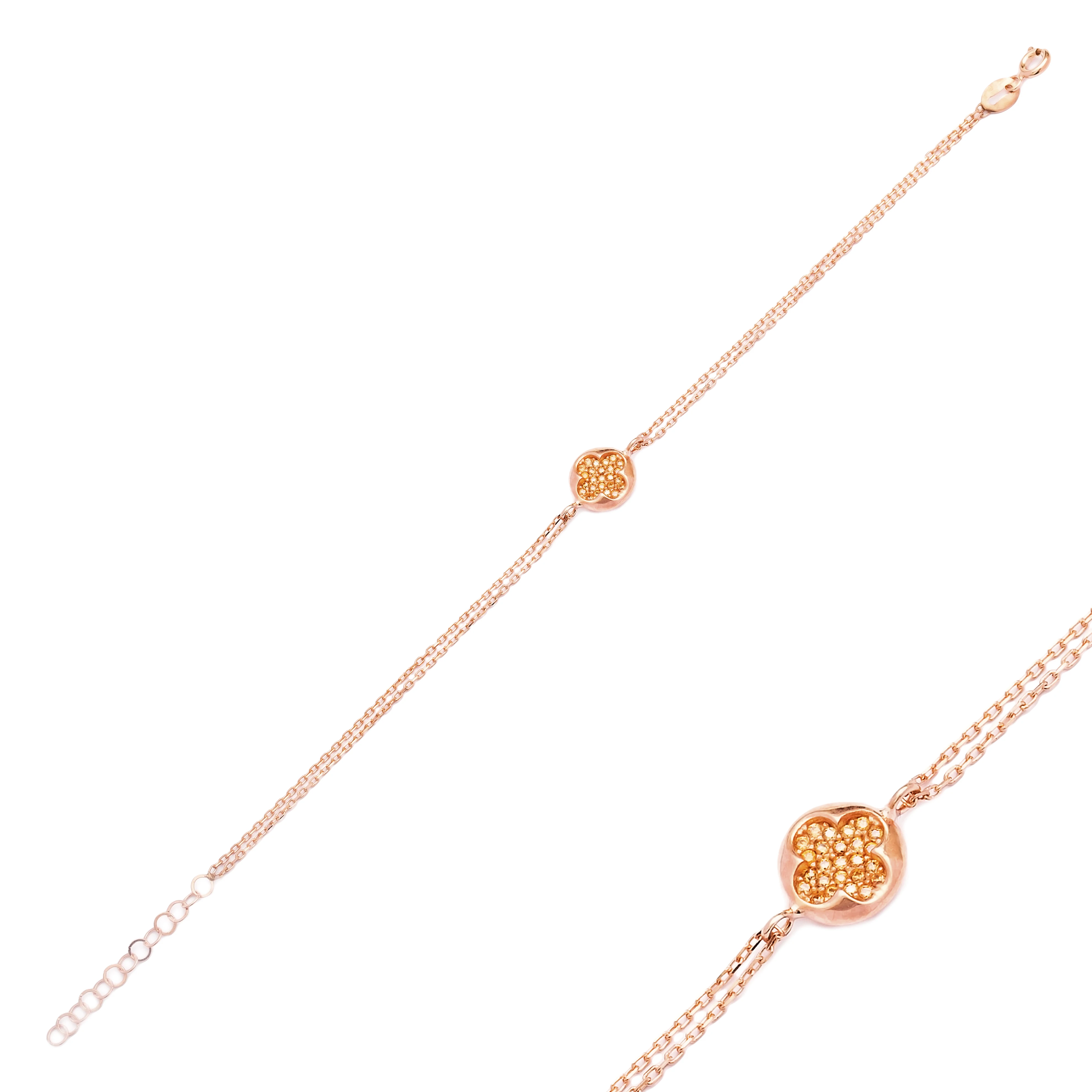 Minimalist Round And Clover Design Bracelet Wholesale 925 Sterling Silver Bracelet Jewellery